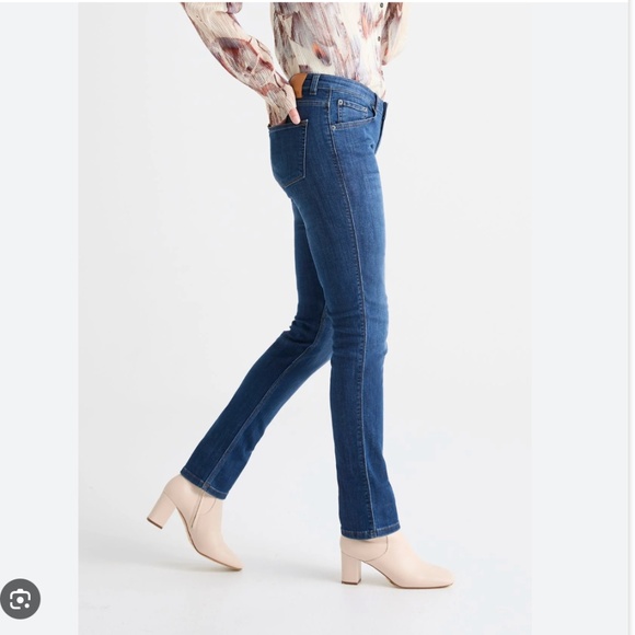 NWT DUER Women's Performance Denim Slim Straight in Medium Stone 27" x 32" - Picture 3 of 4